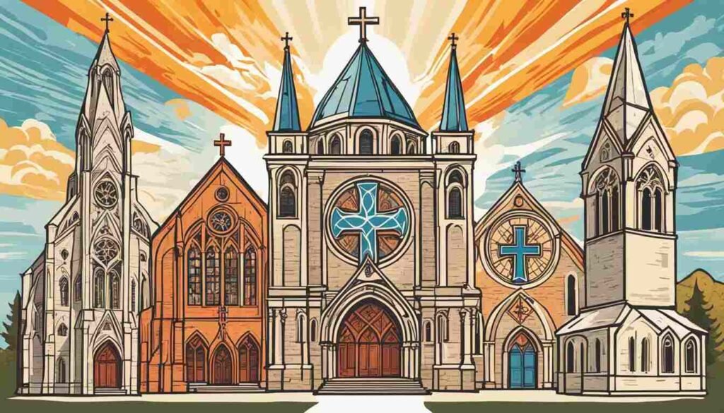 What are the different denominations within Christianity and how do they differ?