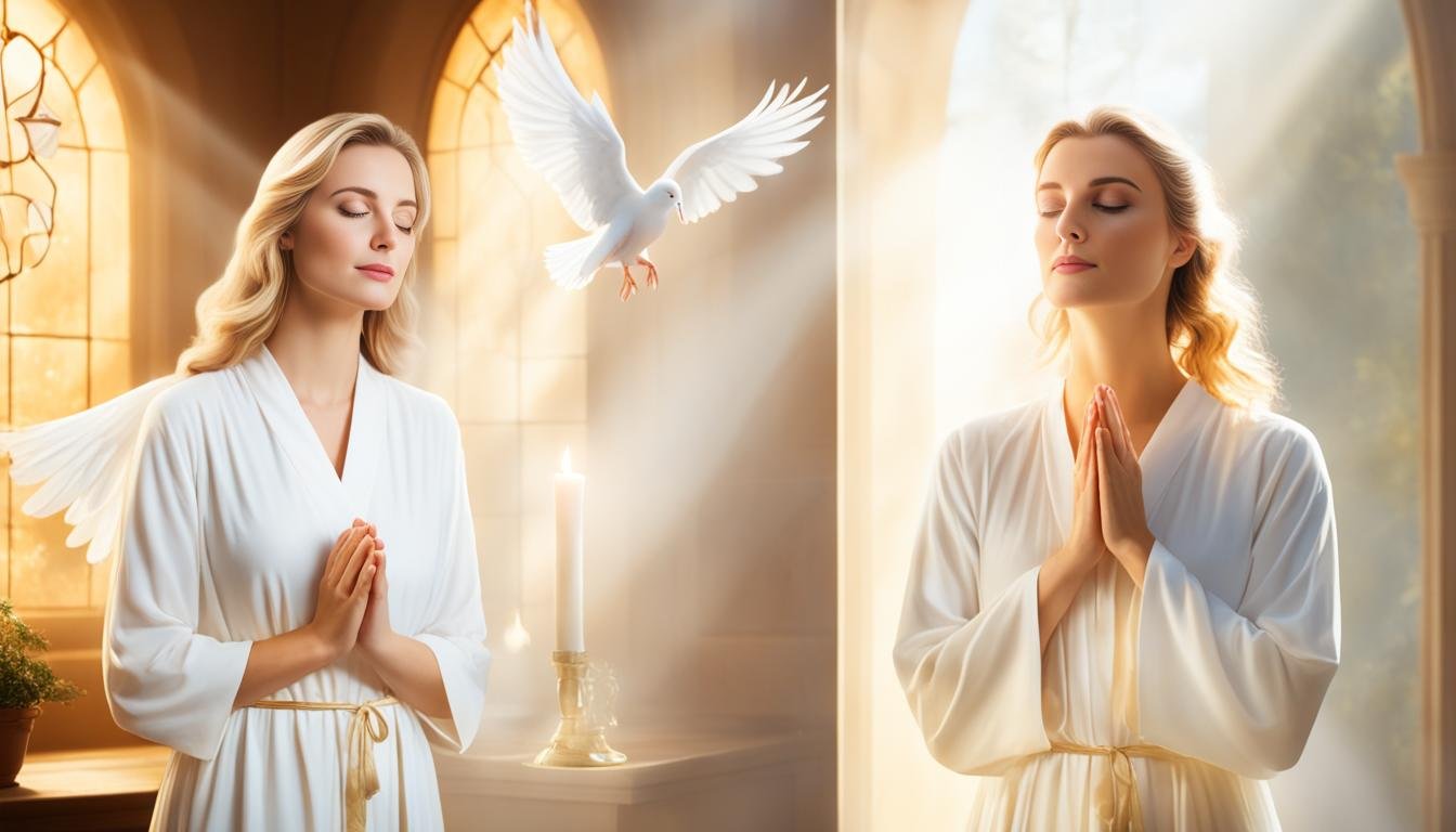 Discuss the angelic visitations to biblical figures like Abraham and Mary