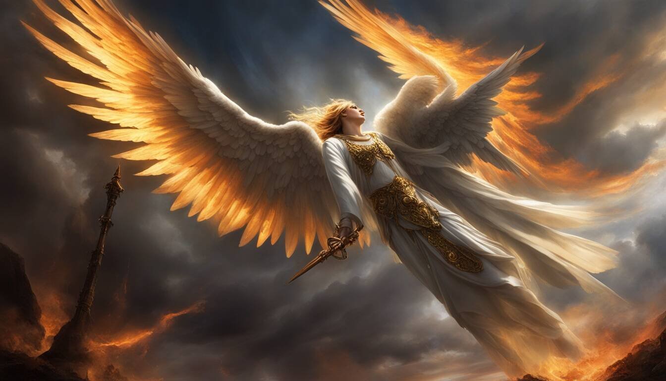 How are angels portrayed in apocalyptic literature like the Book of Revelation?