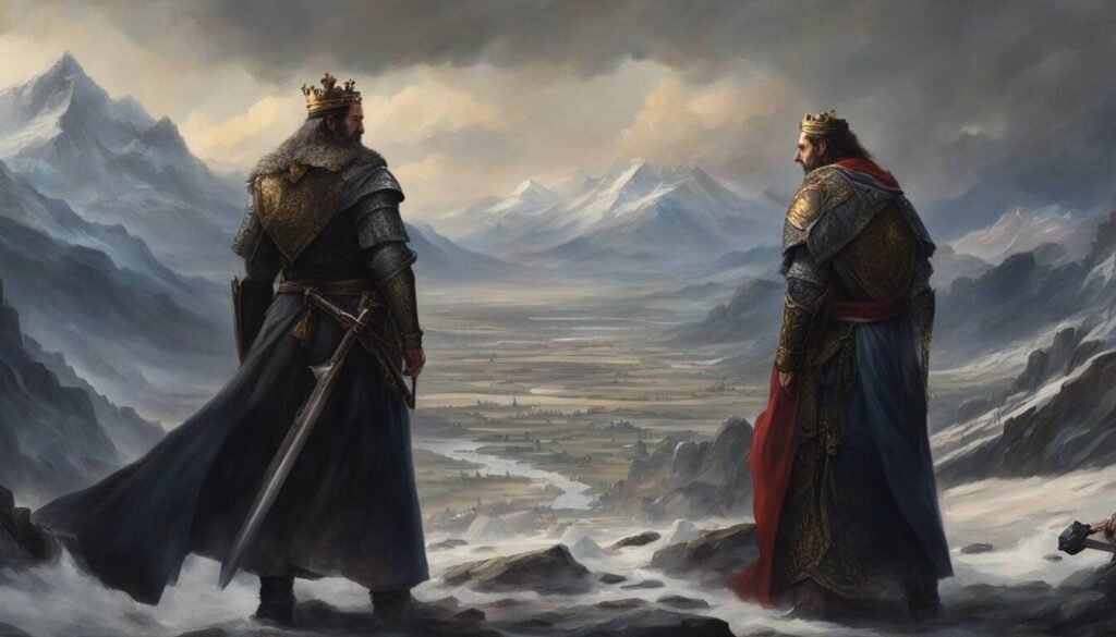Discuss the story of David and Saul as recounted in the KJV